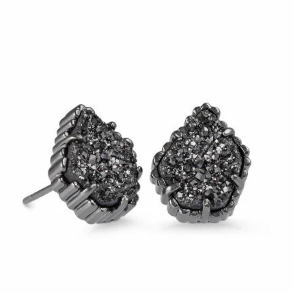 Kendra Scott Gunmetal Dusty Black Tessa Studs